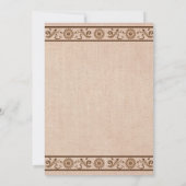 Traditionelle Hochzeit an der Grenze zu Burlap Einladung (Rückseite)