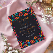 Traditionelle Hochzeit der mexikanischen Schwarzen Einladung