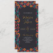 Traditionelle Hochzeit der mexikanischen Schwarzen Programm (Vorne/Hinten)