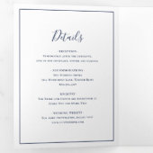 Traditionelle Hochzeit der Navy Dreifach Gefaltete Einladung (Innen Erste Seite)
