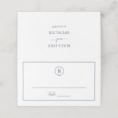 Traditionelle Hochzeit der Navy Platzkarte (Außenseite Aufgefaltet)