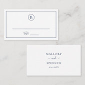 Traditionelle Hochzeit der Navy Platzkarte (Vorne/Hinten)