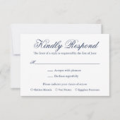 Traditionelle Hochzeit der Navy RSVP Karte (Vorderseite)
