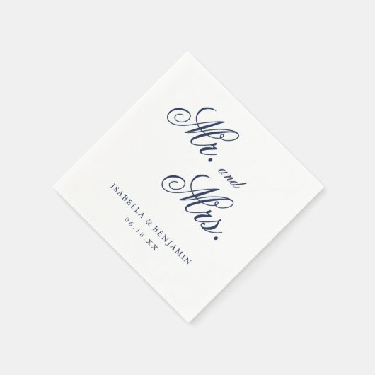 Traditionelle Hochzeit der Navy Serviette (Ecke)