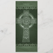 Traditionelle Hochzeit des irischen Keltischen Kre Menükarte (Vorderseite)