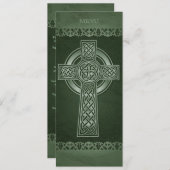 Traditionelle Hochzeit des irischen Keltischen Kre Menükarte (Vorne/Hinten)