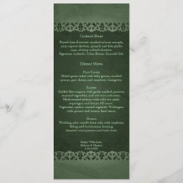 Traditionelle Hochzeit des irischen Keltischen Kre Menükarte