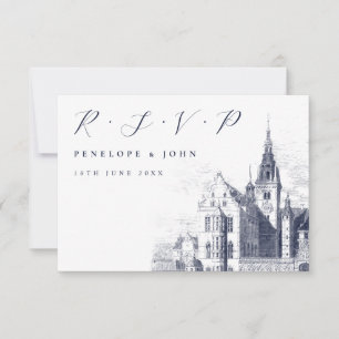 Traditionelle Hochzeit des Script Palace RSVP Karte