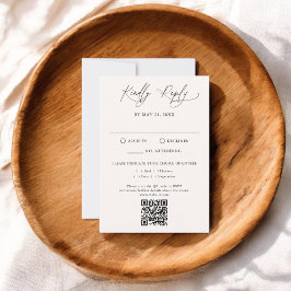 Traditionelle Hochzeit digitaler QR-UAWG RSVP Karte