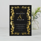 Traditionelle Hochzeit im Grünen Klassisches Schwa Folieneinladung (Stehend vorne)