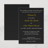 Traditionelle Hochzeit mit beiden Elternnamen auf Einladung (Vorne/Hinten)