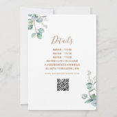 Traditionelle Hochzeit mit Chinesisch nur Eukalypt Einladung (Rückseite)