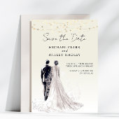 Traditionelle Hochzeit mit elegantem Skript Save The Date