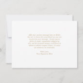 Traditionelle Hochzeit mit Gold Dankeskarte (Rückseite)