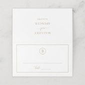 Traditionelle Hochzeit mit Gold Platzkarte (Außenseite Aufgefaltet)