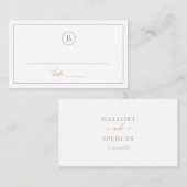 Traditionelle Hochzeit mit Gold Platzkarte (Vorne/Hinten)