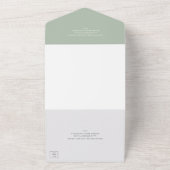 Traditionelle Hochzeit mit Grün All In One Einladung (Außenbereich)