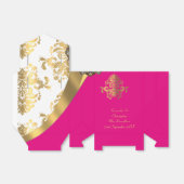 Traditionelle Hochzeit mit weißem, rosa und goldfa Geschenkschachtel (Ungefaltet)