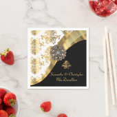 Traditionelle Hochzeit mit weißem, schwarzem und g Serviette (Beispiel)