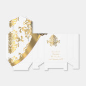 Traditionelle Hochzeit mit weißem und goldenem Dam Geschenkschachtel (Ungefaltet)