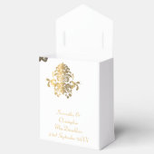 Traditionelle Hochzeit mit weißem und goldenem Dam Geschenkschachtel (Geöffnet)