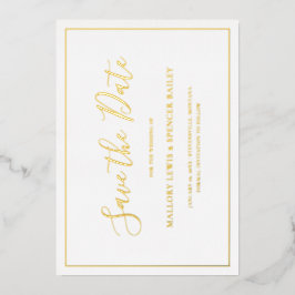 Traditionelle Hochzeit Save the Date Folieneinladung