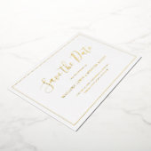 Traditionelle Hochzeit Save the Date Folieneinladung (Gedreht)