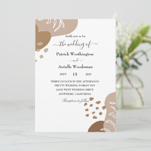 traditionelle Hochzeitseinladung Einladung (Stehend Vorderseite)