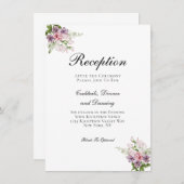 Traditionelle Hochzeitsempfehlung mit rosa grüner  Begleitkarte (Vorne/Hinten)