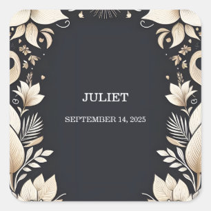 Traditionelle Hochzeitsgelübde-Erneuerung Brautpar Quadratischer Aufkleber