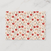 Traditionelle Hochzeitsplatzkarte Vintage Tulpe Platzkarte (Rückseite)