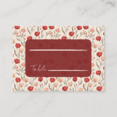 Traditionelle Hochzeitsplatzkarte Vintage Tulpe Platzkarte (Vorderseite)