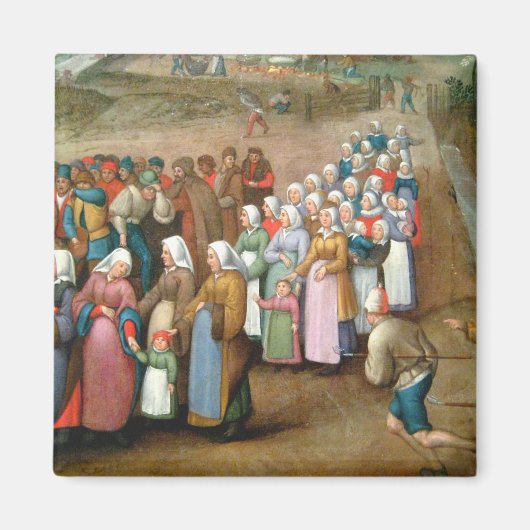 Traditionelle Hochzeitsprozession (Vintage Kunst) Magnet (Vorne)