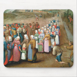 Traditionelle Hochzeitsprozession (Vintage Kunst) Mousepad