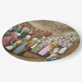 Traditionelle Hochzeitsprozession (Vintage Kunst) Pappteller (Schrägansicht)