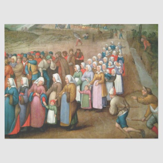 Traditionelle Hochzeitsprozession (Vintage Kunst) Seidenpapier (Vorderseite)