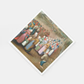 Traditionelle Hochzeitsprozession (Vintage Kunst) Serviette (Ecke)