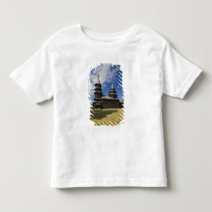 Traditionelle hölzerne russisch-orthodoxe Kirche Kleinkind T-shirt