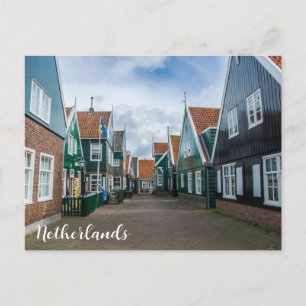 Traditionelle Holzhäuser in Marken Postkarte