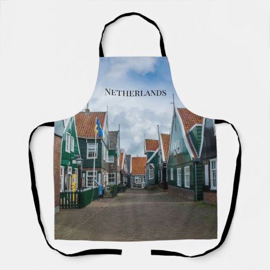 Traditionelle Holzhäuser in Marken Schürze (Vorderseite)