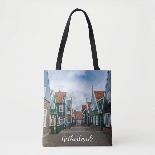 Traditionelle Holzhäuser in Marken Tasche (Vorderseite)