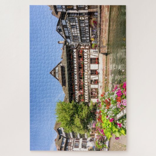 Traditionelle Holzhäuser Straßburg Frankreich Reis Puzzle (Vertikal)