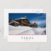 Traditionelle Holzhütten im Schnee Postkarte (Vorne/Hinten)