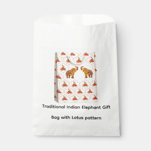 Traditionelle indische Elefantengeschenktasche Geschenktütchen (Vorderseite)