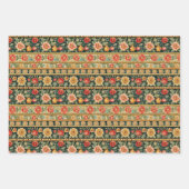 Traditionelle indische Flora Geschenkpapier Set (Vorderseite 3)