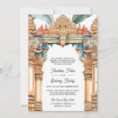 Traditionelle indische Hochzeit mit kompliziertem Einladung (Vorderseite)