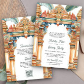 Traditionelle indische Hochzeit mit kompliziertem Einladung