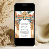 Traditionelle indische Hochzeit mit kompliziertem Einladung