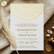 Traditionelle indische Hochzeit mit weißem Gold Ma