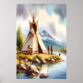 Traditionelle indische Kultur mit unserem Teepee Poster (Vorne)